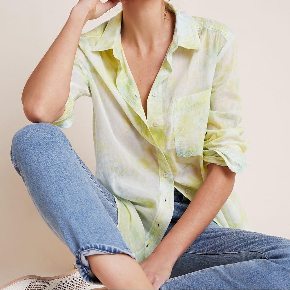 The Cate Classic Tie-Dye Buttondown via ANTHROPOLOGIE